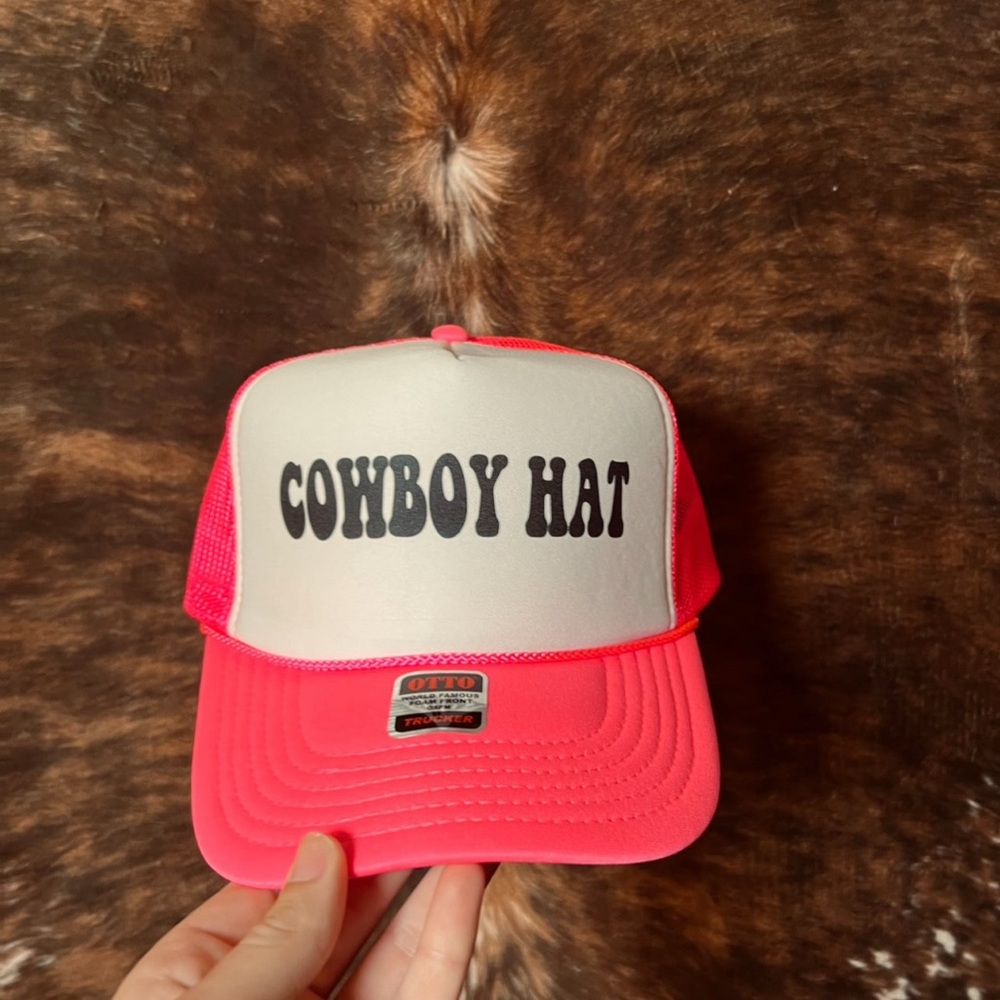 Otto Pink and White Trucker Hat - Cowboy Hat